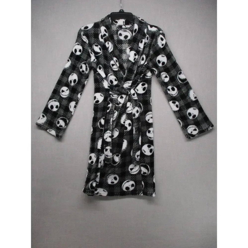 Disney Black Patterned Trendy Cozy Patterned Robe Size‎ Large 12/14
